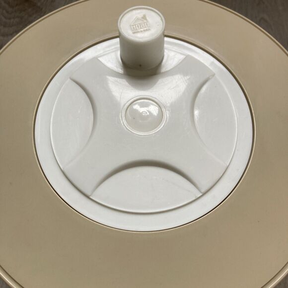 Vintage Hoan Salad Lettuce Spinner Strainer Dryer Beige Clear Plastic USA Made - Picture 5 of 14